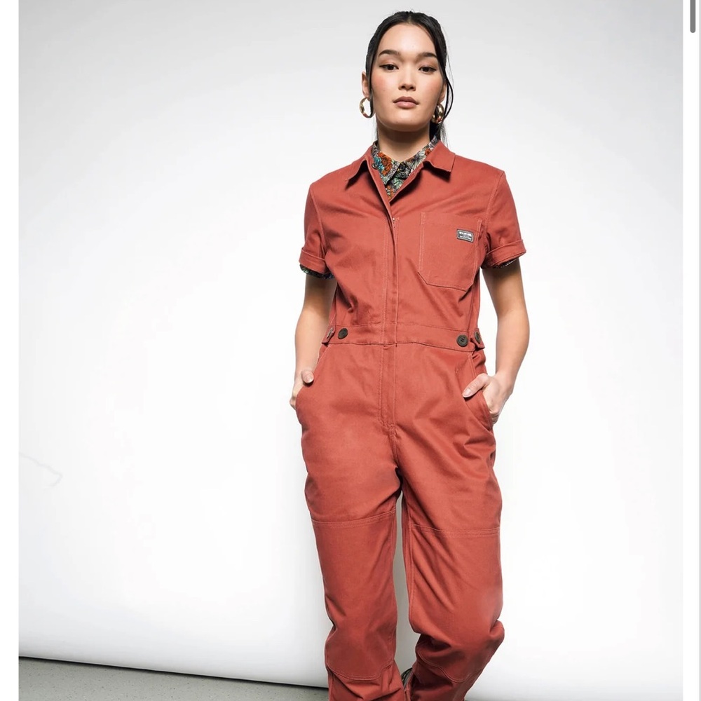 ISO Wildfang Coveralls Medium Tall color: Terra Cotta